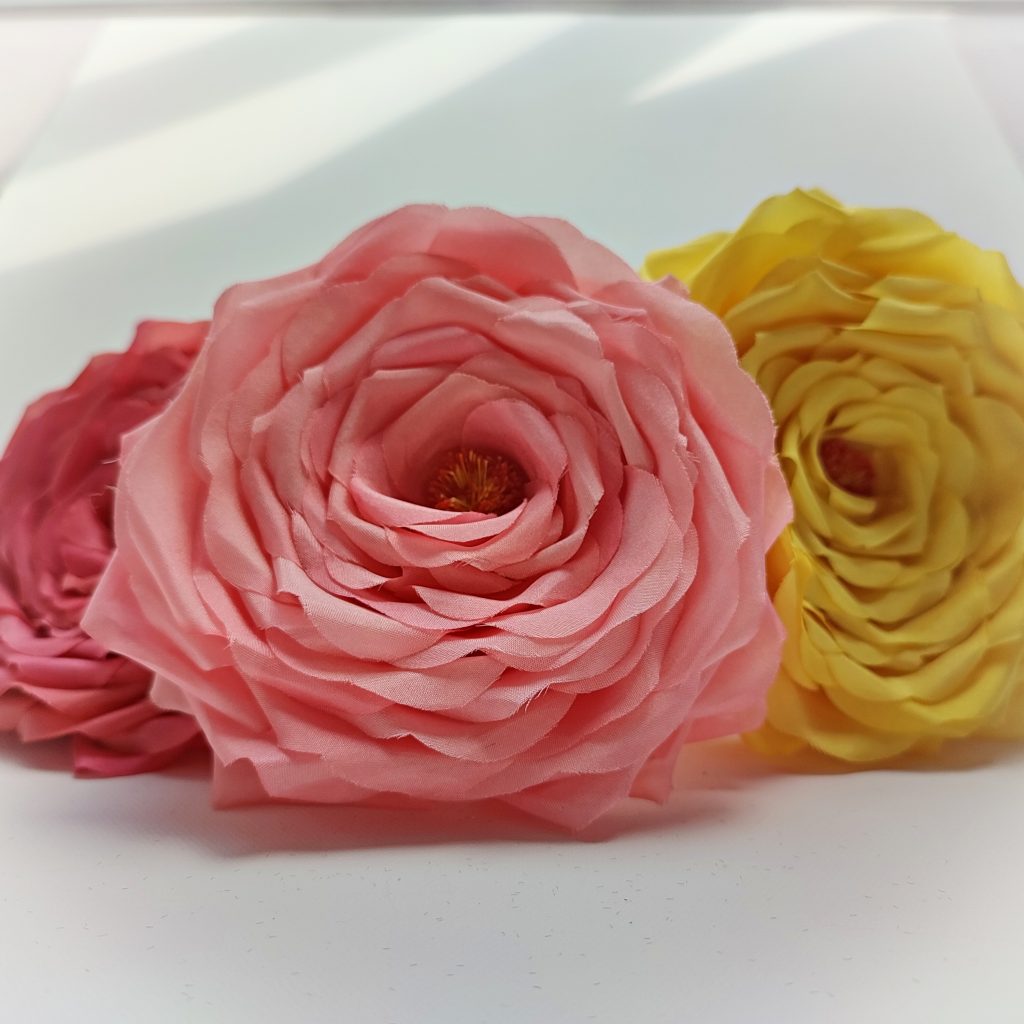 Roses en soie